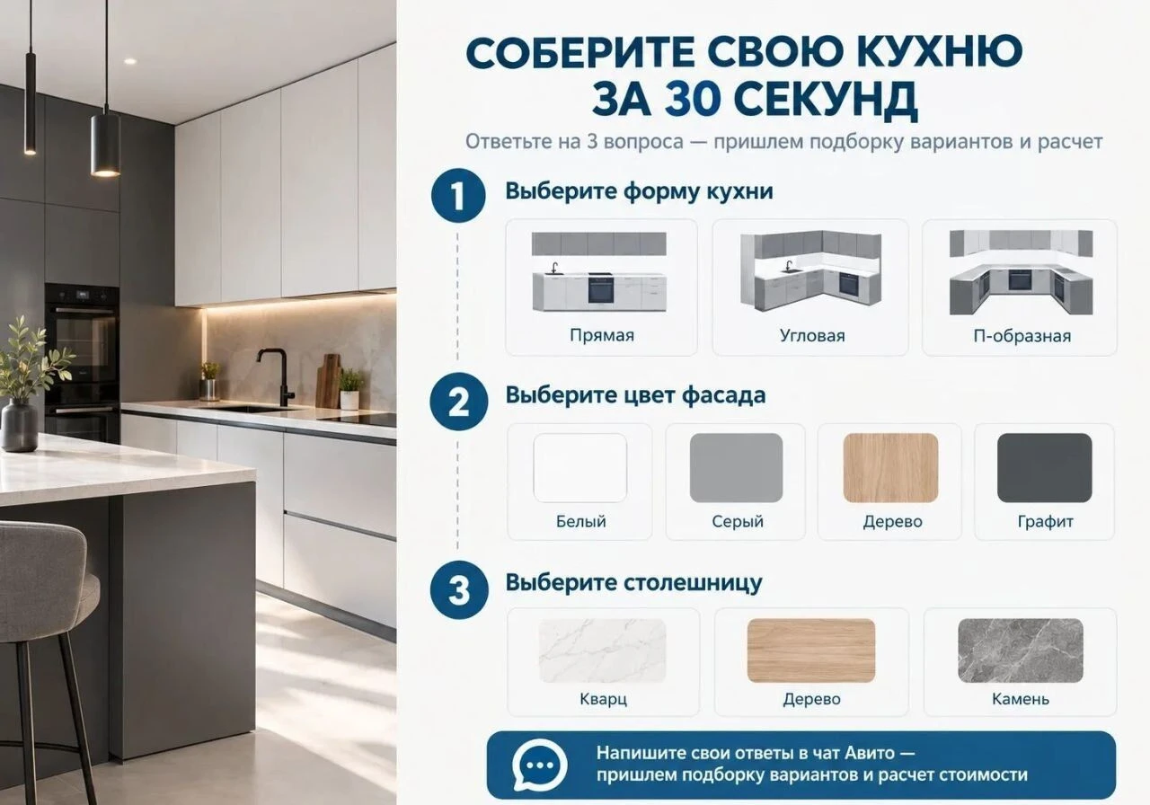Кухня угловая под ключ от 3 дней