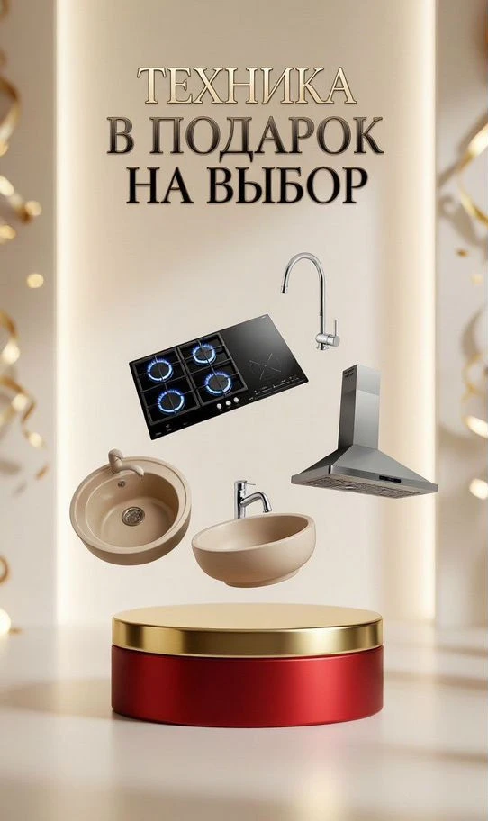 Кухня на заказ с техникой в подарок