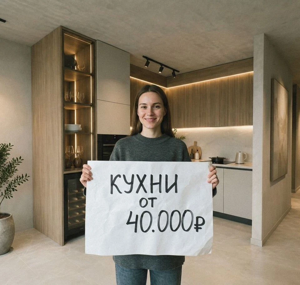 Кухня угловая со встроенной техникой